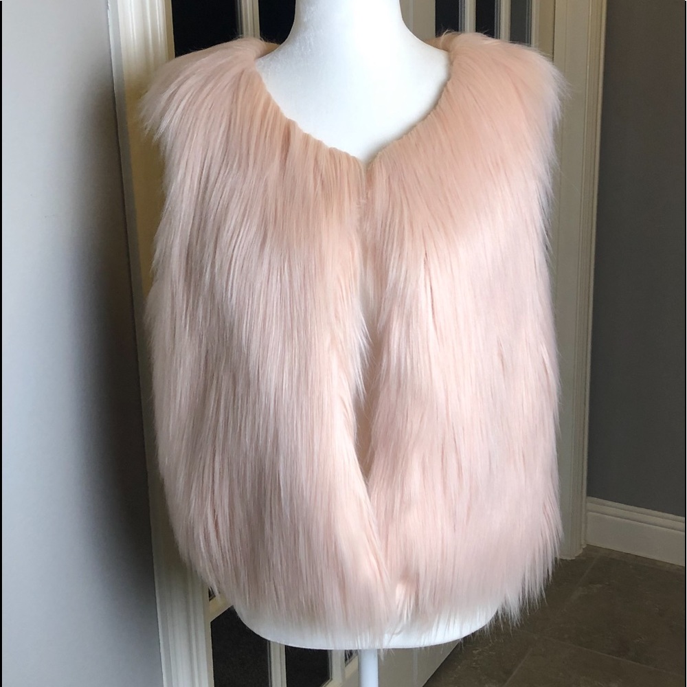 Beautiful Blush Faux Fur Vest